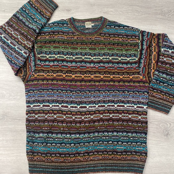 Multicolor Patterned Men's Sweater - Picture 2 of 4